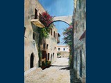 Oil, In The Old Town, Rhodes. 30 x 40cm