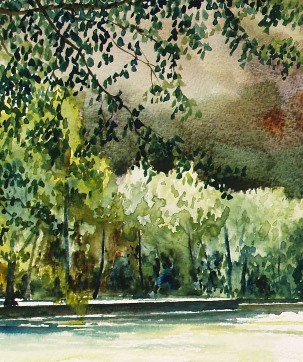 George Ainsworth - detail of watercolour